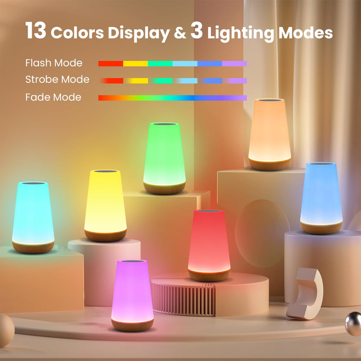THAUSDAS Night Light showing 13 colors for mood and events