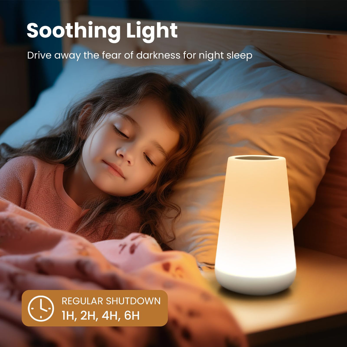 THAUSDAS Night Light is portable and cordless for versatile placement.