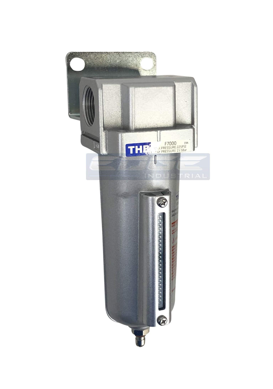 THB heavy-duty inline water trap front view shows rugged construction for moisture separation.