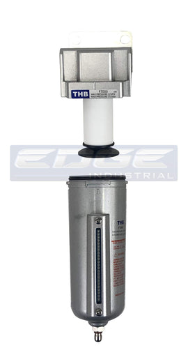 THB sight glass enables quick moisture level checks on the inline filter.