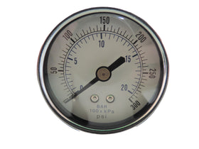 THB wall-mounted regulator with gauge and piping connection ready for use.