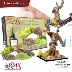 Detailed miniature ready for table display after satin varnish application.