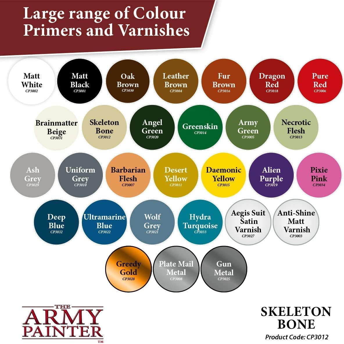 The Army Painter Skeleton Bone cap helps quick color identification.