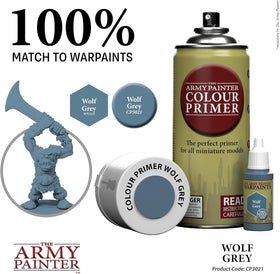 Close-up of Wolf Grey pigment showing even basecoat for miniatures.