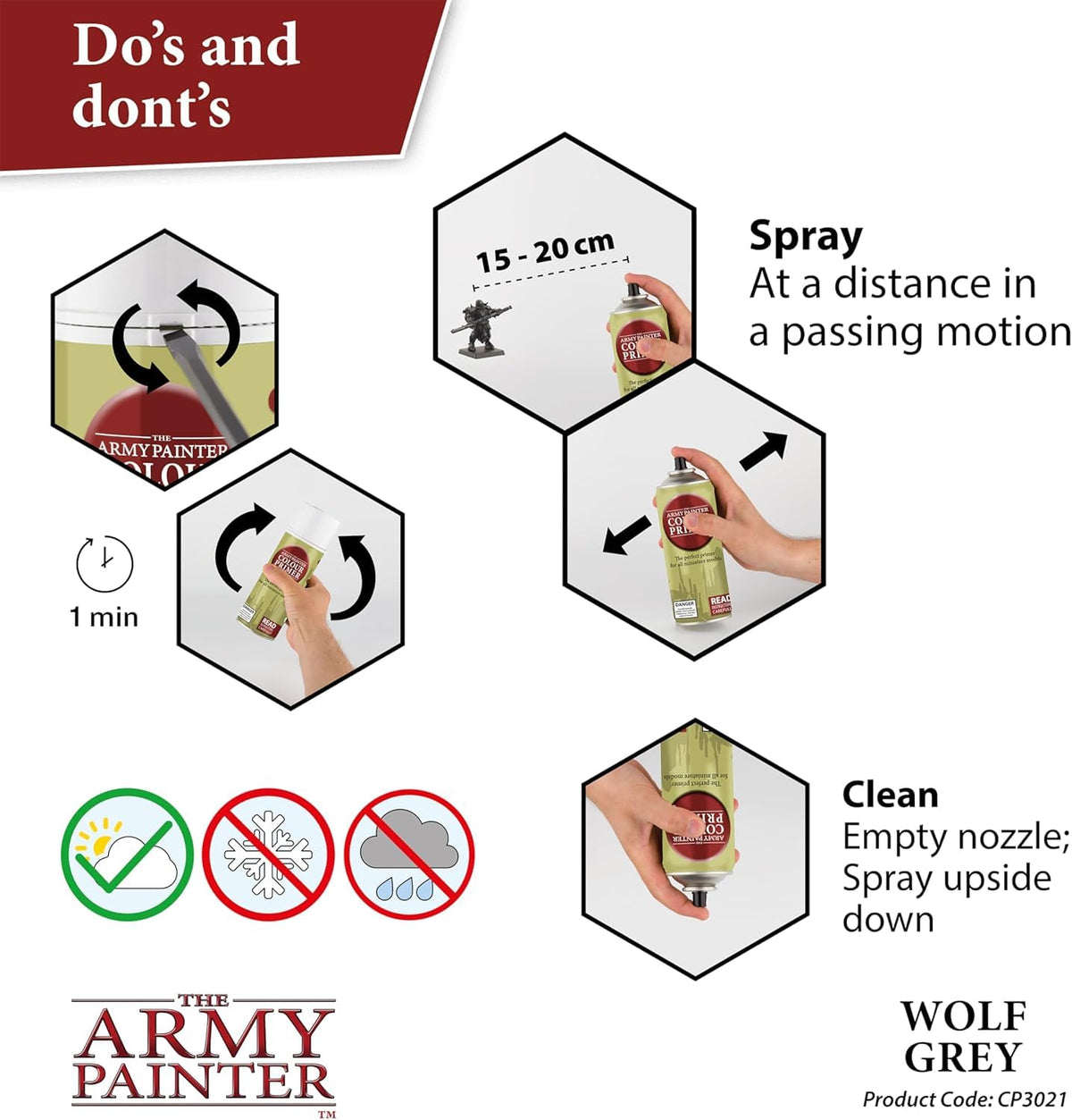 The Army Painter nozzle cleaning tip preserves spray performance.