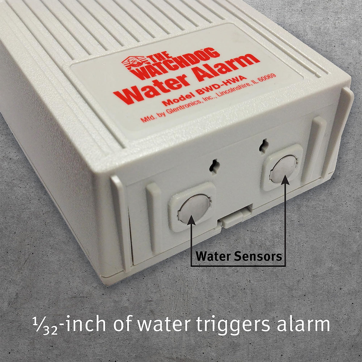 The 110 dB alarm of The Basement Watchdog is loud enough to be heard across the home.