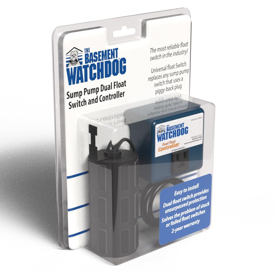 The BWC1 large float detects water rise to start the pump.
