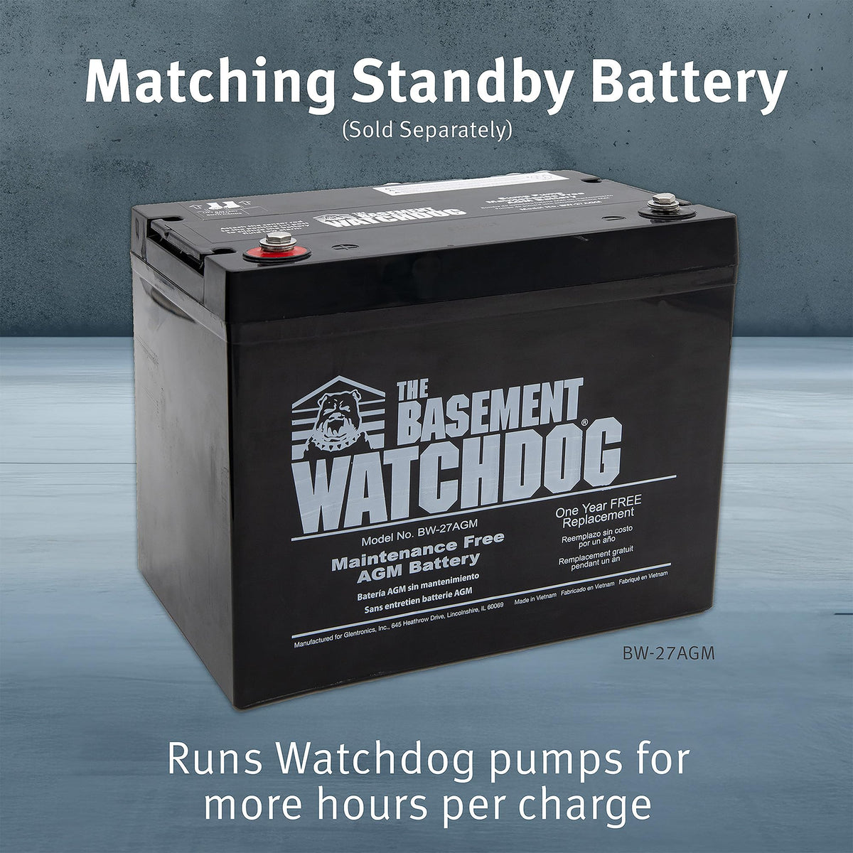 The Basement Watchdog compact pump fits tight sump pits easily