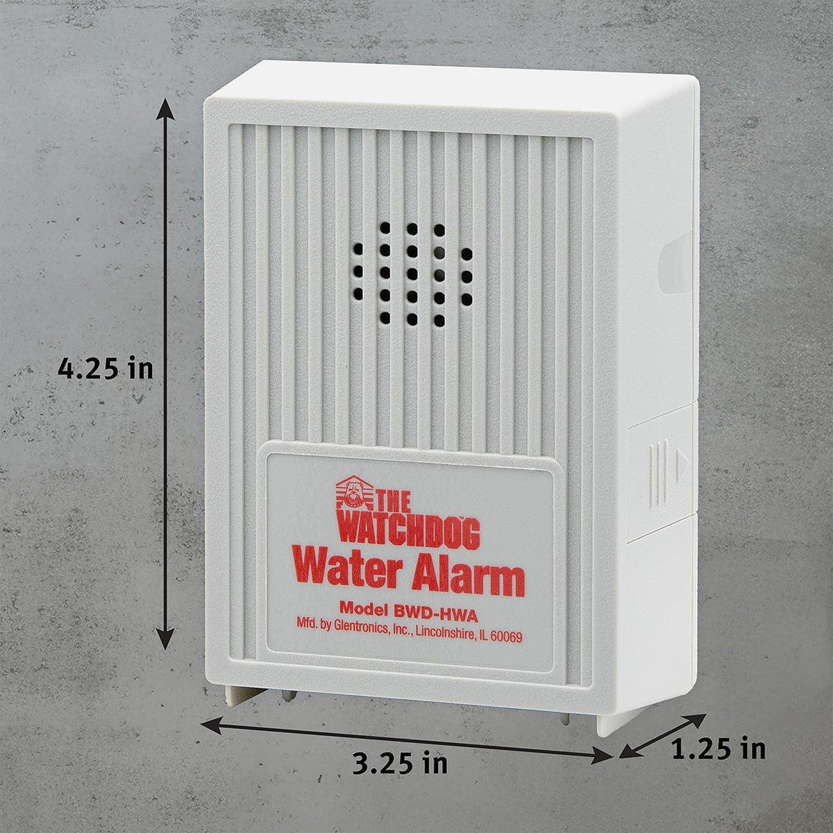 The Basement Watchdog detachable sensor uses a 6 ft wire for hard-to-reach sump pits.