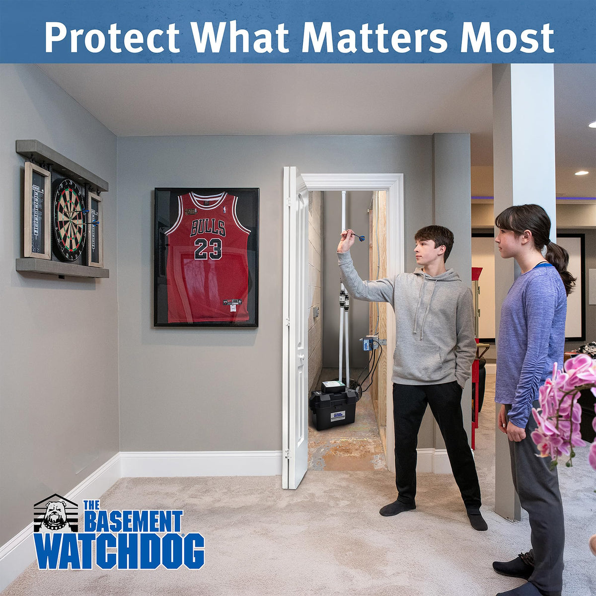 The Basement Watchdog Special Connect compact pump design fits small basements.