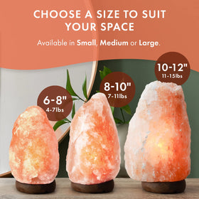 The Body Source pink salt lamp adds ambient decor to living spaces.