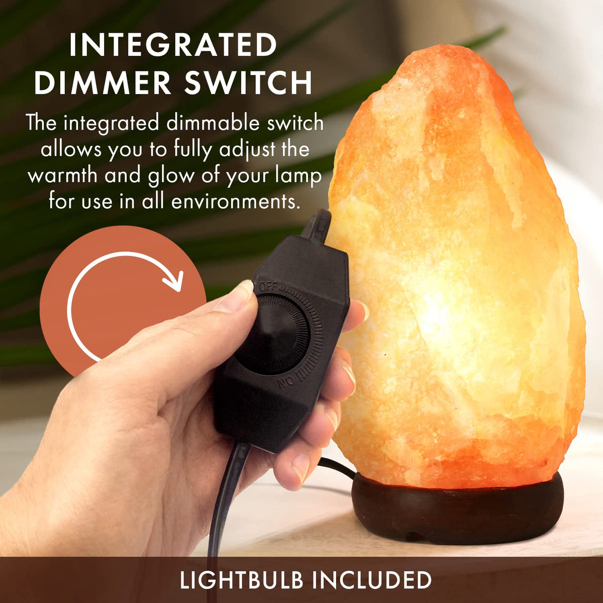 The Body Source wooden base adds natural utility and stability to the lamp.