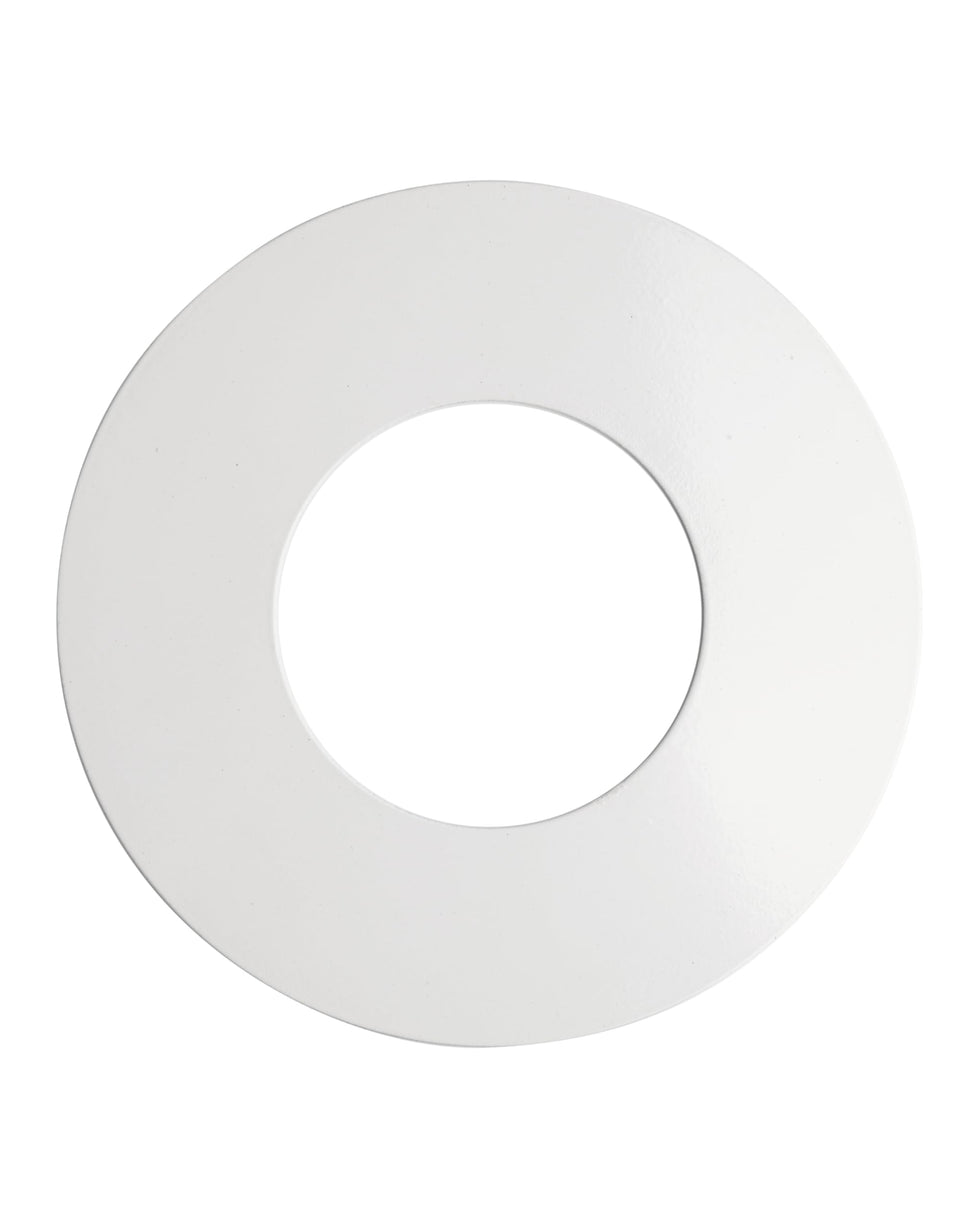 The Can Converter ceiling medallion flat round hides gaps for a clean ceiling finish.