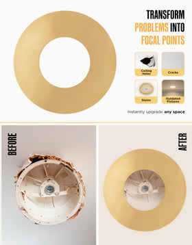 Paintable surface on The Can Converter medallion to match ceiling style.