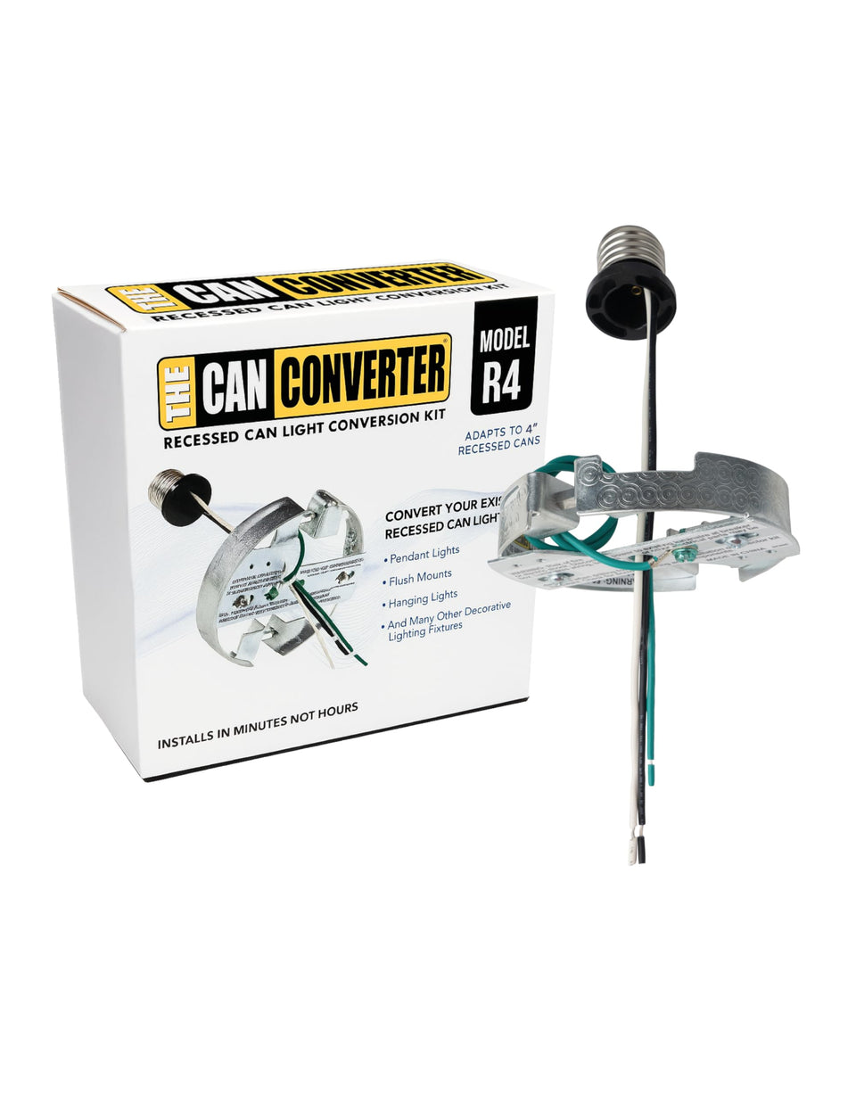The Can Converter R4 enables pendant installation from a 4" recessed can.