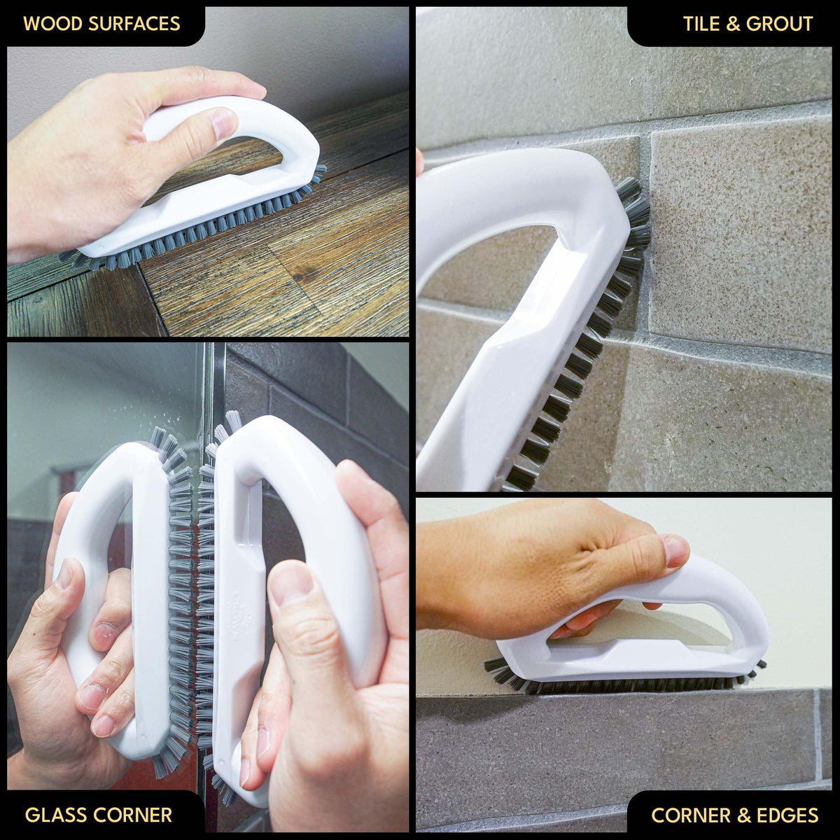 The Crown Choice corner cleaning brush reaches hard to reach spots