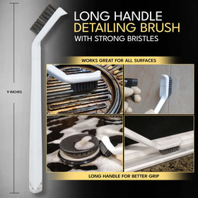 The Crown Choice grout brush tackles tiles and corner areas easily