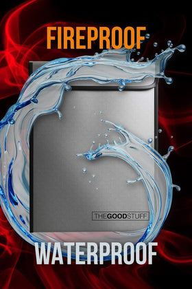 The Good Stuff fireproof bag features a water-resistant coating for moisture defense