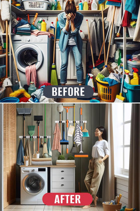 The Good Stuff five-rack organizer from a top view keeps tools neatly spaced and accessible