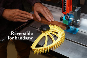 The Hedgehog spiral featherboard providing consistent force against boards.