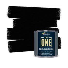 THE ONE All-In-One Paint & Primer bottle in black gloss for bold, even coverage.
