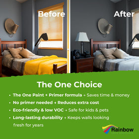 The One room scene shows versatile interior and exterior use.