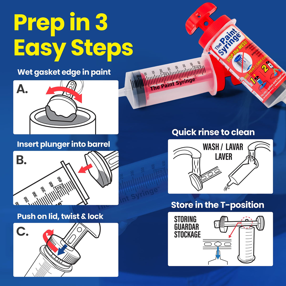 Compact design fits easily in tool kits and paint cans.
