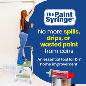 Measurement marks on the barrel help control paint usage during touch-ups.