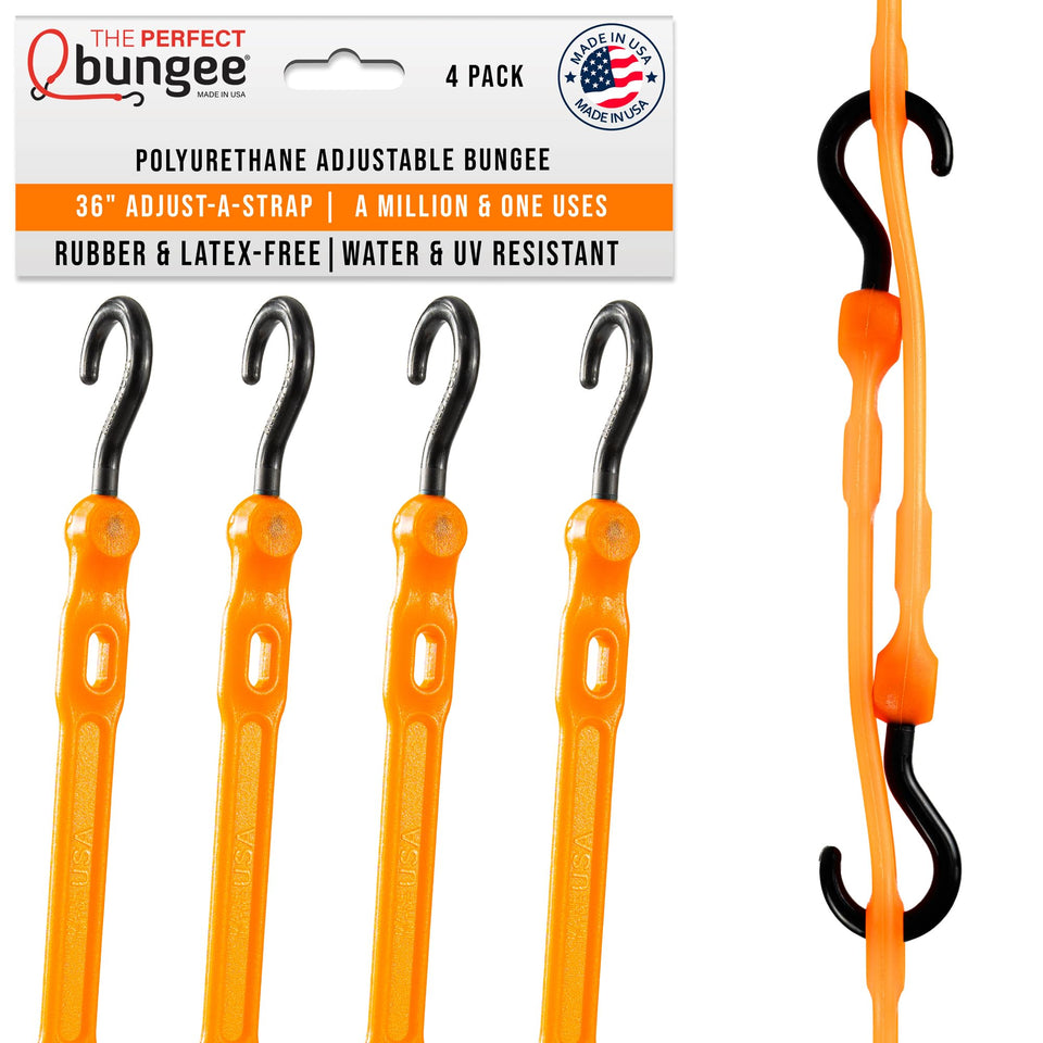 The Perfect Bungee 36-inch Adjust-A-Strap in use securing cargo on a roof rack