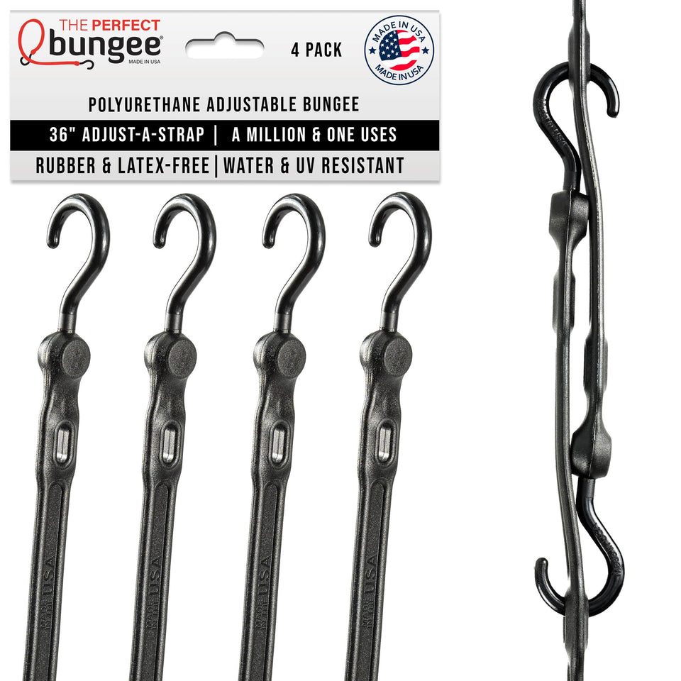 The Perfect Bungee 36in Adjust-A-Strap securing outdoor gear