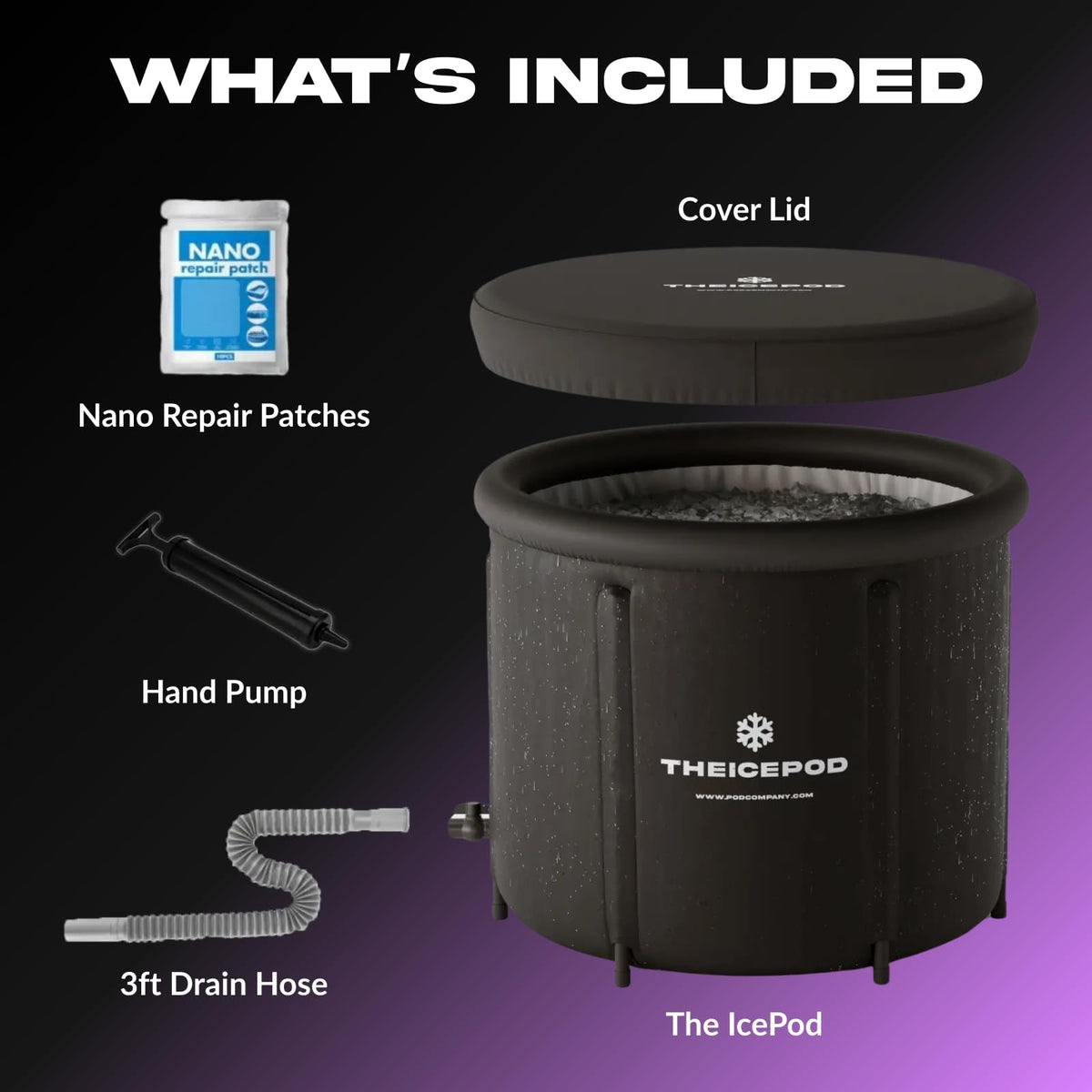 The Pod Company tub is chiller compatible for controlled cold sessions with the right kit.