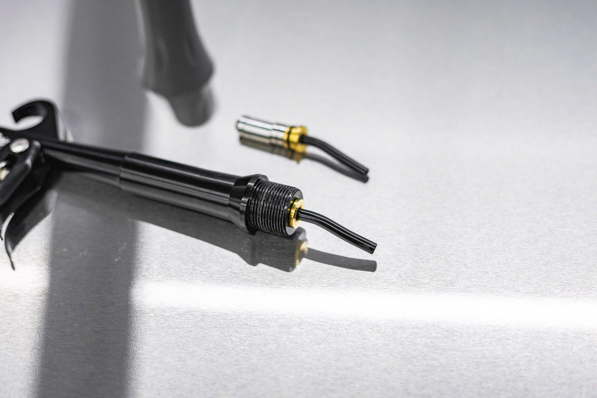 The Rag Company Ultra Air Blaster Bearing Kit 2 Pack in-use during car detailing.
