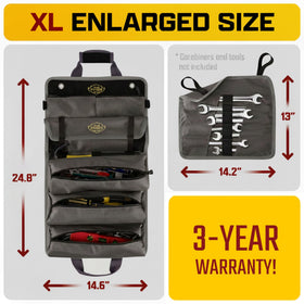 The Ryker Bag detachable pouches enable quick access to bolts, screws, and small parts.