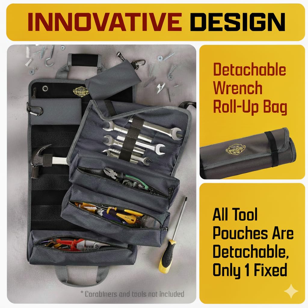 The Ryker Bag keeps tools safe with rust-proof zippers and water-resistant fabric.