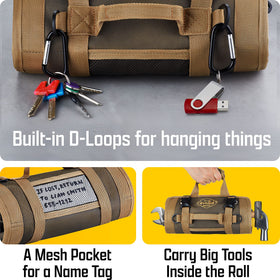 The Ryker Bag roll-up tool bag organizer shown as a practical gift for dad.