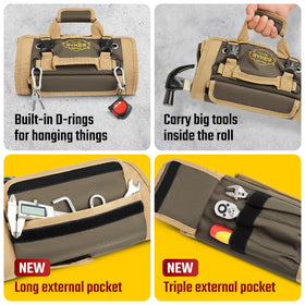 The Ryker Bag features D-loops for secure tool attachment.