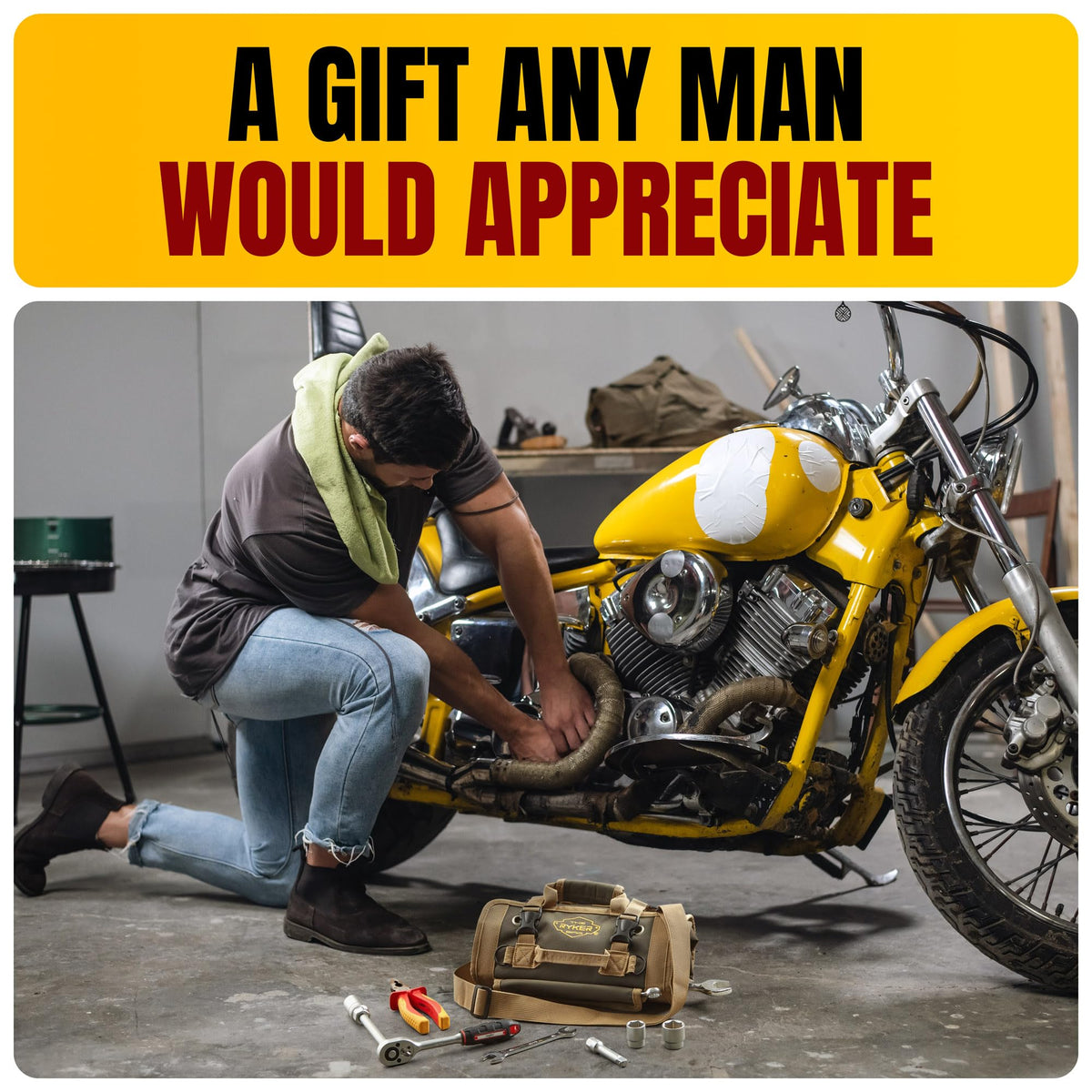 The Ryker Bag is ideal for motorcycle or on-the-go tasks.
