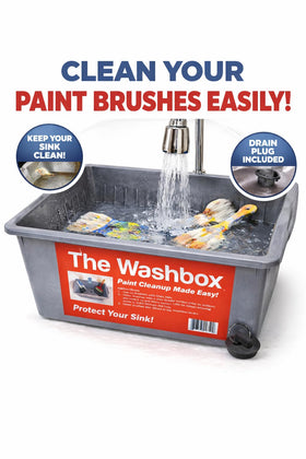 The Washbox easy paint cleanup demonstrates how the setup reduces effort.