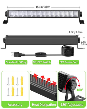 THECHAM 42W black light bar mounted for Halloween decor with dramatic glow.