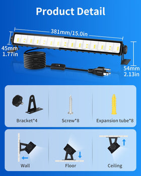 THECHAM 5400lm daylight 6000k provides bright, true-color visibility in workshops.