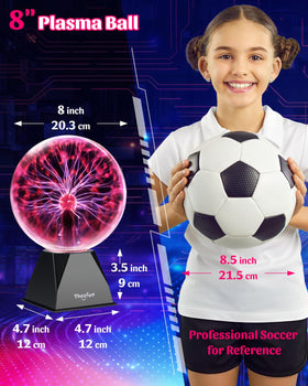 Theefun plasma ball operates via included 12V adapter for safe, eco-friendly use.