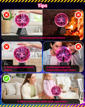 Theefun plasma ball night light show adds color to bedrooms and living spaces.