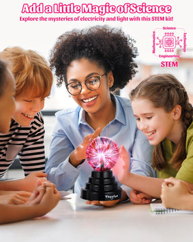 Theefun plasma ball touch-responsive beams follow your finger for interactive fun.