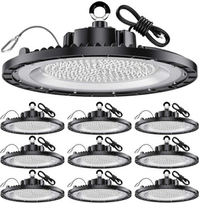 THELUX 200W UFO High Bay Light, front view, delivers bright, even coverage for large workspaces