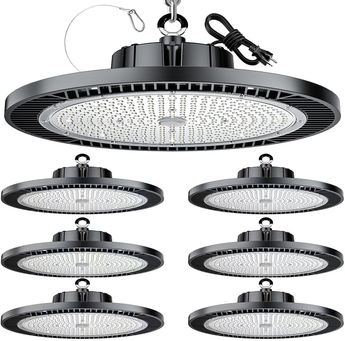 THELUX 6Pack high bay light front view shows bright, even coverage for large spaces.