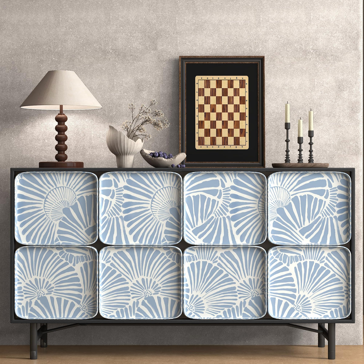 Theper wallpaper adds seaside charm to bathrooms and laundry rooms
