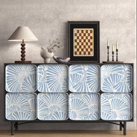 Theper wallpaper adds seaside charm to bathrooms and laundry rooms