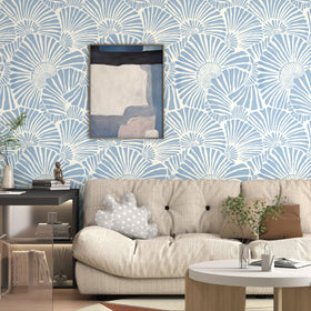 Theper peel-and-stick wallpaper closeup shows durable PVC with waterproof surface