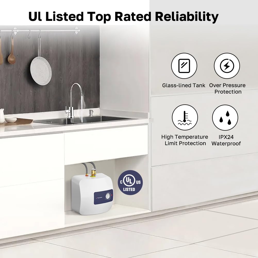 ThermoMate ES250 wall-mount installation supports flexible kitchen or bath setups.