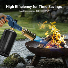 ThermoMaven portable kitchen torch is lightweight and easy to handle.